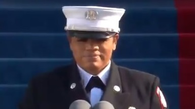 South Fulton, GA, Fire Capt. Andrea Hall delivered the Pledge of Allegiance at President Joe Biden's inauguration in Washington, D.C., on Wednesday.