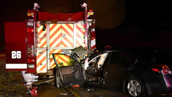 The 42-year-old driver of Nissan Altima was killed after crashing into a Colleton County, SC, Fire Rescue apparatus that was working at the scene of a previous accident along Interstate 95 on Saturday.