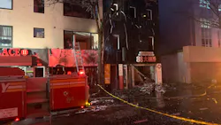 Seven FDNY firefighters were injured battling a seven-alarm fire that broke out at a nail salon in Queens on Friday.