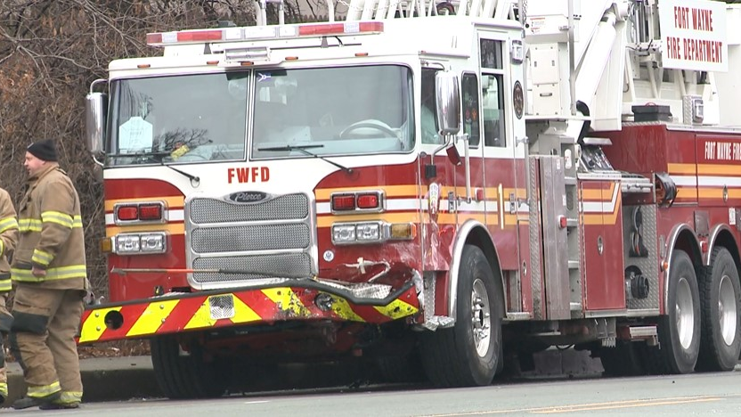A Fort Wayne, IN, Fire Department apparatus was involved in an accident with another vehicle that killed one person and seriously injured another Saturday.