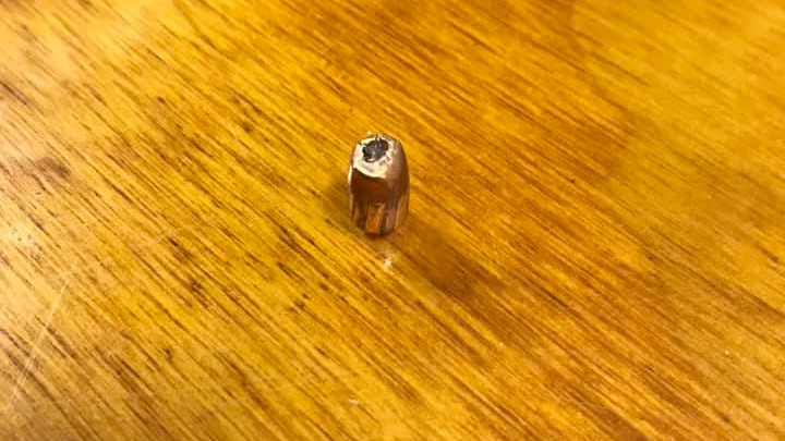 A bullet that struck a Lake Ridge, IN, Volunteer Fire Department station was discovered the day after Christmas.