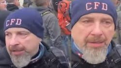 Retired Chester, PA, firefighter Robert Sanford was arrested Thursday for his role in the Jan. 6 riot at the U.S. Capitol. Before his arrest, people on social media mistakenly believed Sanford was retired Chicago firefighter David Quintavalle, who bares a resemblance to Sanford but wasn't a part of the unrest. Retired Chester, PA, firefighter Robert Sanford was arrested Thursday for his role in the Jan. 6 riot at the U.S. Capitol. Before his arrest, people on social media mistakenly believed Sanford was retired Chicago firefighter David Quintavalle, who bares a resemblance to Sanford but wasn't a part of the unrest.