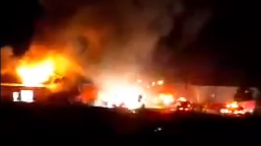 Firefighters battled a large fire at the Washington Potato Company in Warden, WA, late Thursday, and concerns of a possible explosion led the evacuation of the facility and the nearby area early Friday.