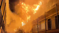 New Orleans firefighters battled a raging four-alarm blaze Wednesday.