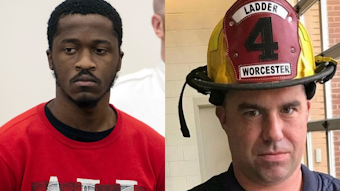 Momoh Kamara, left, is facing trial for setting a fire in December 2018 that claimed the life of Worcester, MA, firefighter Christopher Roy.