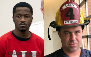 Momoh Kamara, left, is facing trial for setting a fire in December 2018 that claimed the life of Worcester, MA, firefighter Christopher Roy.