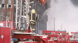 When a strictly defensive operation is apparent, the first-responding officer must make a reasonable assumption of what the fire will consume and where it can be stopped.