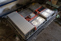 Fires that erupt at the accident scene of an electric vehicle can exceed 5,000 degrees F because of the high-voltage battery cells that power the vehicles. First responders at such incidents also are at risk for electrical shock, toxic fumes and lithium burns. Fires that erupt at the accident scene of an electric vehicle can exceed 5,000 degrees F because of the high-voltage battery cells that power the vehicles. First responders at such incidents also are at risk for electrical shock, toxic fumes and lithium burns.