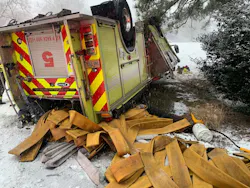 The four firefighters were transported to the hospital with non-life threatening injuries.