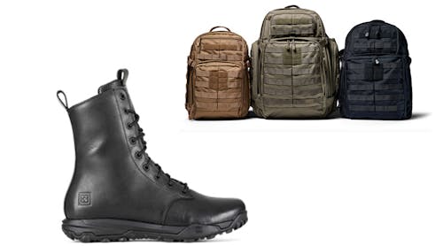 Among the new products rolled out by 5.11 in 2021 are the 5.11 A/T 8 HD boot and the 5.11 RUSH 2.0 Backpacks.