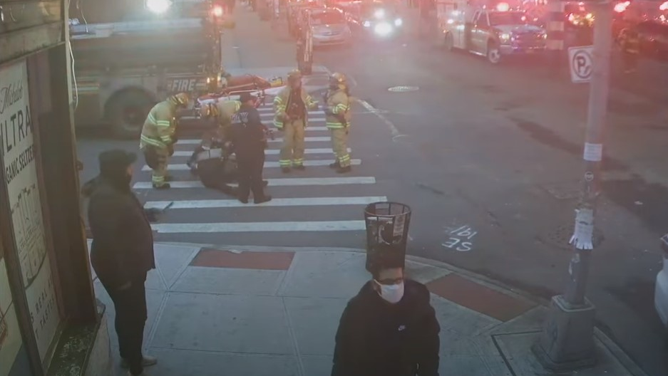 Charges were dismissed Wednesday against a 52-year-old man accused of groping a female FDNY EMT at the scene of a three-alarm fire in late January.