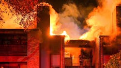 Fort Worth, TX, firefighters battled a fire at three-story apartment building that killed at least one person Monday. Fort Worth, TX, firefighters battled a fire at three-story apartment building that killed at least one person Monday.