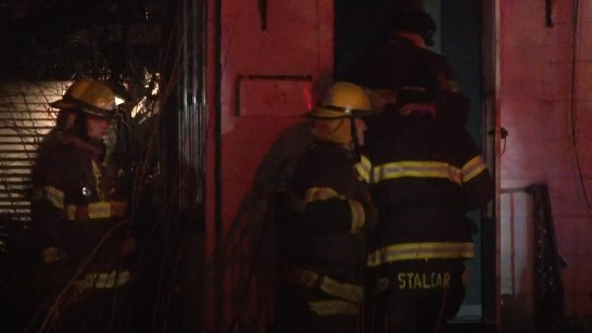 Minneapolis firefighters rescued a man from a burning house early Thursday.