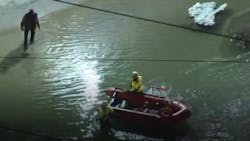 Philadelphia firefighters rescued at least 11 people who were trapped after a water main broke in the city's Nicetown area Tuesday. Philadelphia firefighters rescued at least 11 people who were trapped after a water main broke in the city's Nicetown area Tuesday.