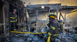 Four people were rescued from a burning house in Rock Island, IL, on Monday.