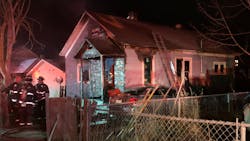 Spokane, WA, firefighters rescued a resident from a burning house in the West Central neighborhood early Sunday. Spokane, WA, firefighters rescued a resident from a burning house in the West Central neighborhood early Sunday.