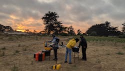 The drone team requires a minimum of two people to get the aircraft flying. Because the Seaside, CA, Fire Department’s “product” is high quality video linked to the command post, five people are preferred to get all of the kinks out. A liaison person is found to help to inform what the pilots are looking at and to relay information between the drone team and the incident commander. The drone team requires a minimum of two people to get the aircraft flying. Because the Seaside, CA, Fire Department’s “product” is high quality video linked to the command post, five people are preferred to get all of the kinks out. A liaison person is found to help to inform what the pilots are looking at and to relay information between the drone team and the incident commander.