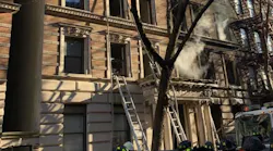A massive fire at a Harlem apartment building injured 21 firefighters Saturday.