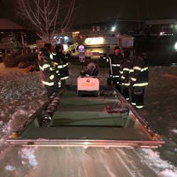 Firefighters rescued 12 people after a snow and ice collapsed a dock roof at a Nashville, TN, marina late Wednesday. Firefighters rescued 12 people after a snow and ice collapsed a dock roof at a Nashville, TN, marina late Wednesday.
