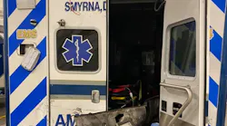 Two EMS workers for American Legion Ambulance Station 64 in Smyrna County, DE, were injured when an alleged drunken driver rear-ended their ambulance while transporting a patient early Saturday.