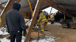 Williamson County, TN, Rescue Squad crews saved four horses after the collapse of a portable stall early Thursday.