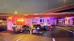 Firefighters and others working a crash scene Sunday morning were saved by one of the Irving Fire Department blocker rigs that were placed in service in 2018.