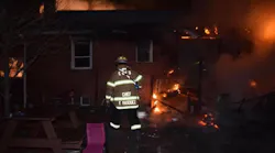 A firefighter was injured battling a house fire in the Bay Shore area of Islip on Long Island early Thursday.