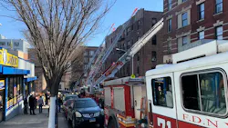 Eight FDNY firefighters were injured during a three-alarm fire at a Bronx apartment building that left at least one person dead Tuesday. Eight FDNY firefighters were injured during a three-alarm fire at a Bronx apartment building that left at least one person dead Tuesday.