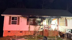 A Charlotte, NC, firefighter was injured battling an intentionally set residential fire that killed one person early Sunday.