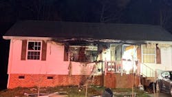 A Charlotte, NC, firefighter was injured battling an intentionally set residential fire that killed one person early Sunday.