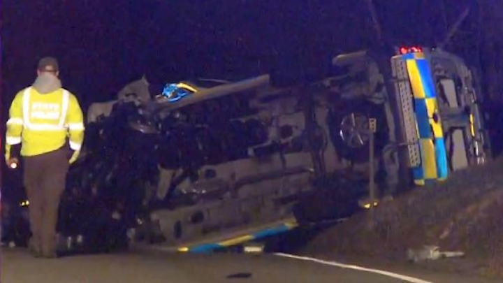 An American Ambulance EMT is in critical condition following a fatal head-on collision with a Toyota Camry in Franklin, CT, on Thursday.