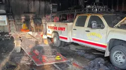 Several vehicles were destroyed after the Glenburn, ND, Fire Department's station caught fire Saturday.