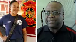 Retired Thomasville, GA, firefighter Jasmine Rice and retired Valdosta Fire Chief J.D. Rice.