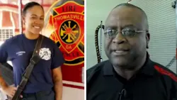 Retired Thomasville, GA, firefighter Jasmine Rice and retired Valdosta Fire Chief J.D. Rice. Retired Thomasville, GA, firefighter Jasmine Rice and retired Valdosta Fire Chief J.D. Rice.
