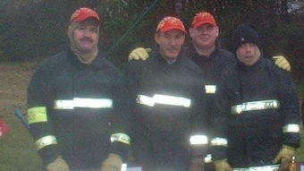 Northern Ireland Fire & Rescue Service firefighter Kieran Barr (second from right).