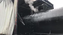 A rail car carrying molasses exploded in Cannon Falls, MN, on Monday.