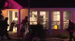 Firefighters rescued two people in their beds from a burning St. Charles County, MO, assisted living facility early Tuesday.