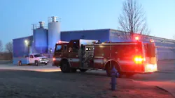 Waterloo, IA, firefighters used airbags and extrication tools to free a mechanic trapped under a skid loader Friday. Waterloo, IA, firefighters used airbags and extrication tools to free a mechanic trapped under a skid loader Friday.