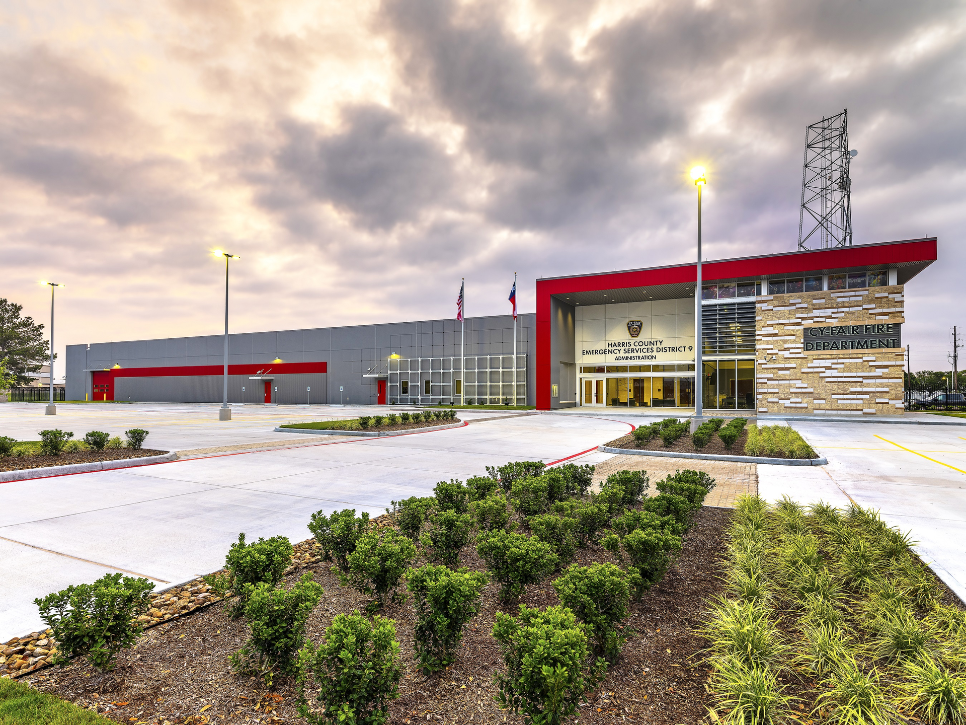 The headquarters and operations center of the Cy-Fair Fire Department in Harris County, TX, was created out of what was a mattress warehouse. The conversion cost about half of what new construction would have required. The facility is piquing the interest of other departments in the region that have construction projects on the horizon.