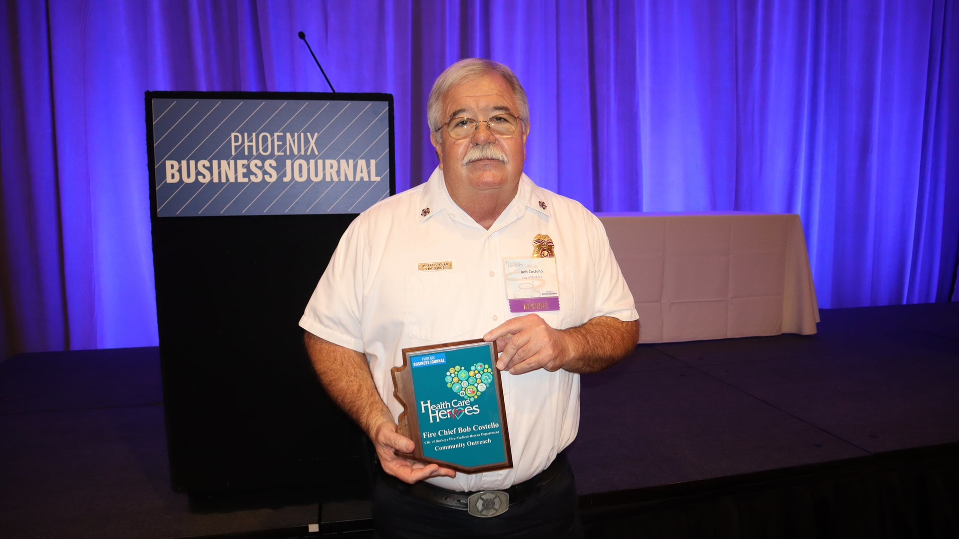 Buckeye, AZ, Fire Chief Bob Costello, 62.