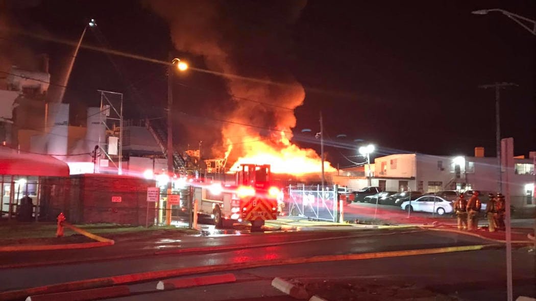 Seven people were injured--two critically--in an explosion that tore through a Columbus, OH, paint plant early Thursday.