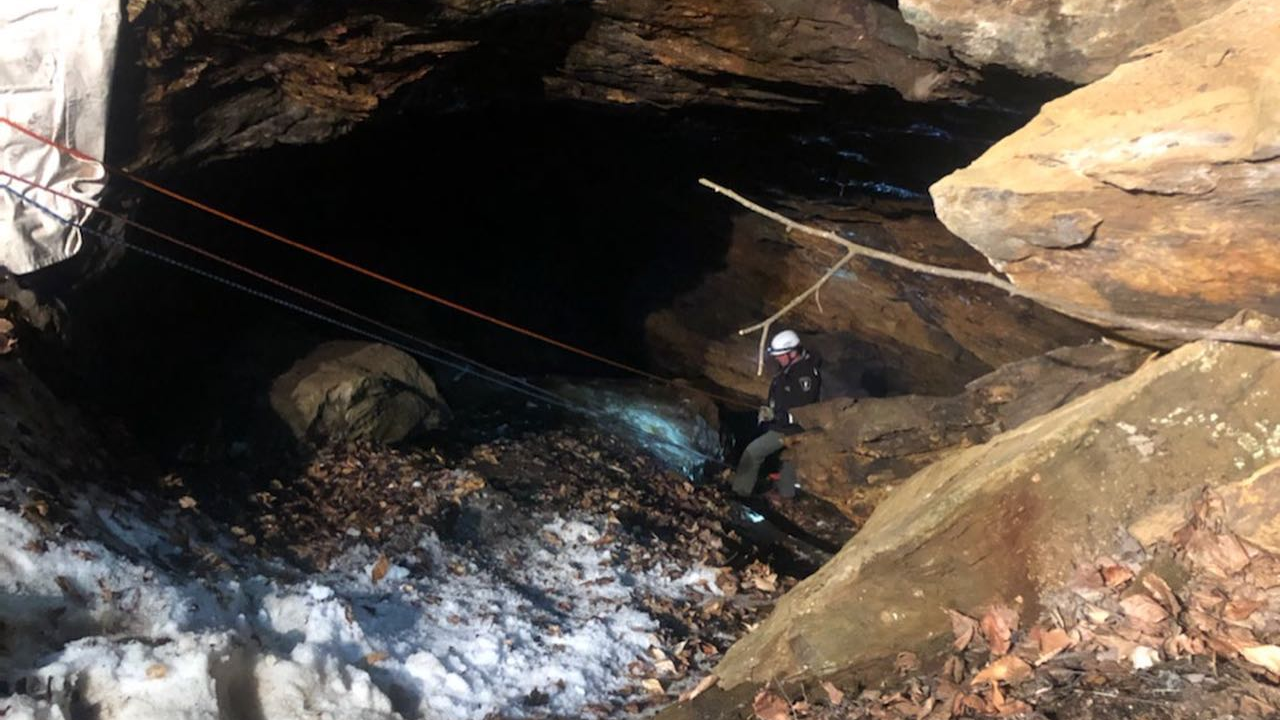 A technical rescue task force comprised of Vermont and New Hampshire firefighters rescued a man who fell 150 feet down an abandoned cooper mine shaft in Corinth, VT, on Saturday.