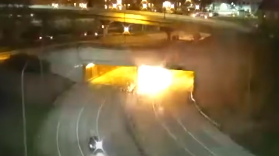 Two people were killed and one person suffered life-threatening injuries after a fiery car crash in Minneapolis' Lowry Hill Tunnel on Sunday.