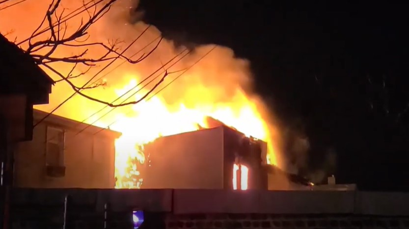 Two firefighters were injured during a fire