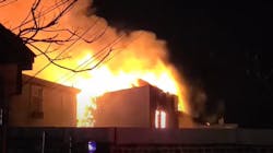 Two firefighters were injured during a fire Two firefighters were injured during a fire