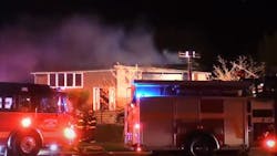 A Sauk Village, IL, firefighter was injured in a small explosion during a fatal house fire late Sunday. A Sauk Village, IL, firefighter was injured in a small explosion during a fatal house fire late Sunday.