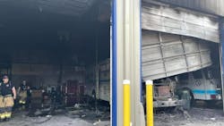 Several vehicles were damaged in a fire that broke out at the Somerset-Pulaski County, KY, Special Response Team&apos;s headquarters Monday.