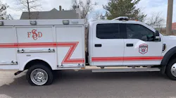 A South Adams County, CO, Fire Department vehicle sustained light damage after a man who said he was having a medical emergency drove off with a rig responding to the call Sunday.