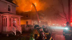 A Springfield, MA, firefighter was taken to the hospital after being seriously injured battling a two-alarm house fire late Thursday.