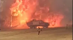 Williston Brush Fire Apparatus Flames (nd)